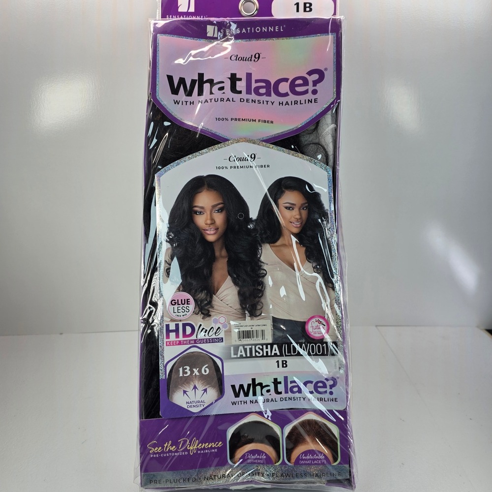 Sensationnel Cloud 9 What Lace Latisha Wig 13x6 HD Lace Frontal 1B Off Black